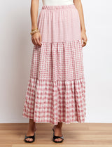 Jupe vichy rose Vilma