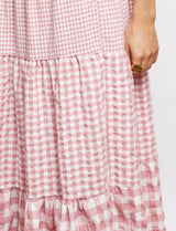 Jupe vichy rose Vilma