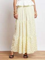 Jupe vichy jaune Vilma