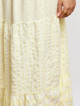 Jupe vichy jaune Vilma