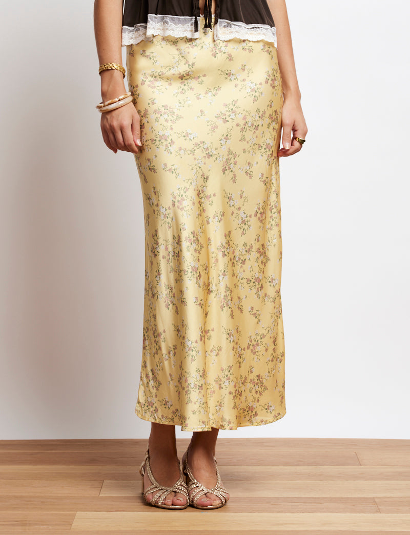 Jupe jaune fleurie Nony