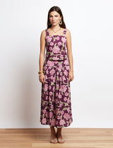 Top prune fleuri Lila