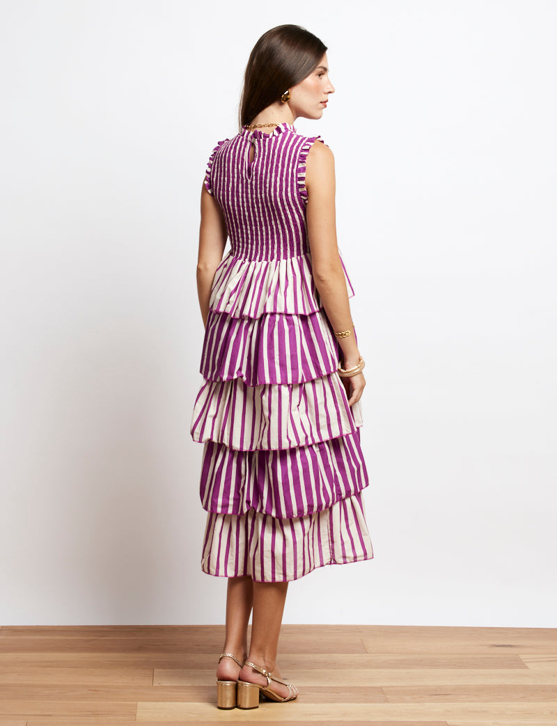 Purple striped Martim dress
