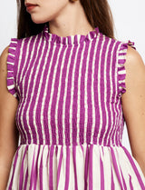 Purple striped Martim dress