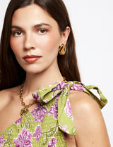 Robe verte fleurie Francesca