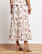 Falda cruda con flores violetas Jimena