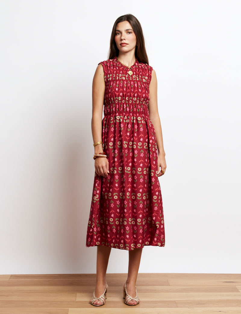 Burgundy Mayana dress