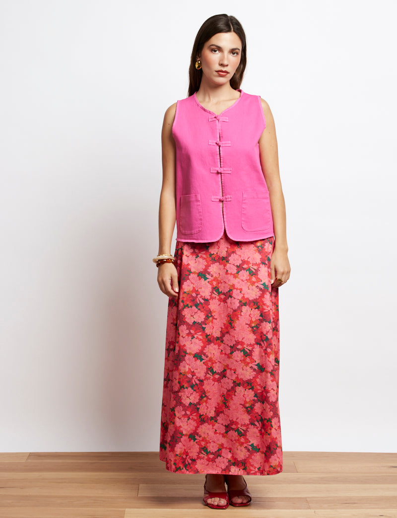 Jupe rose bouquet Yvelle
