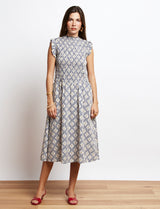 Floral Navy Blue Robe Yvette