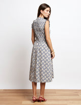 Floral Navy Blue Robe Yvette
