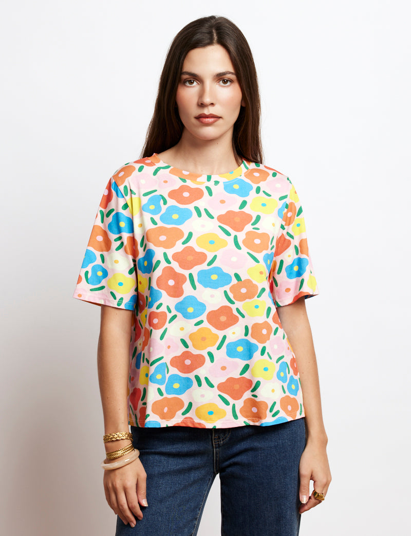 T-shirt fleuri multi Rafael