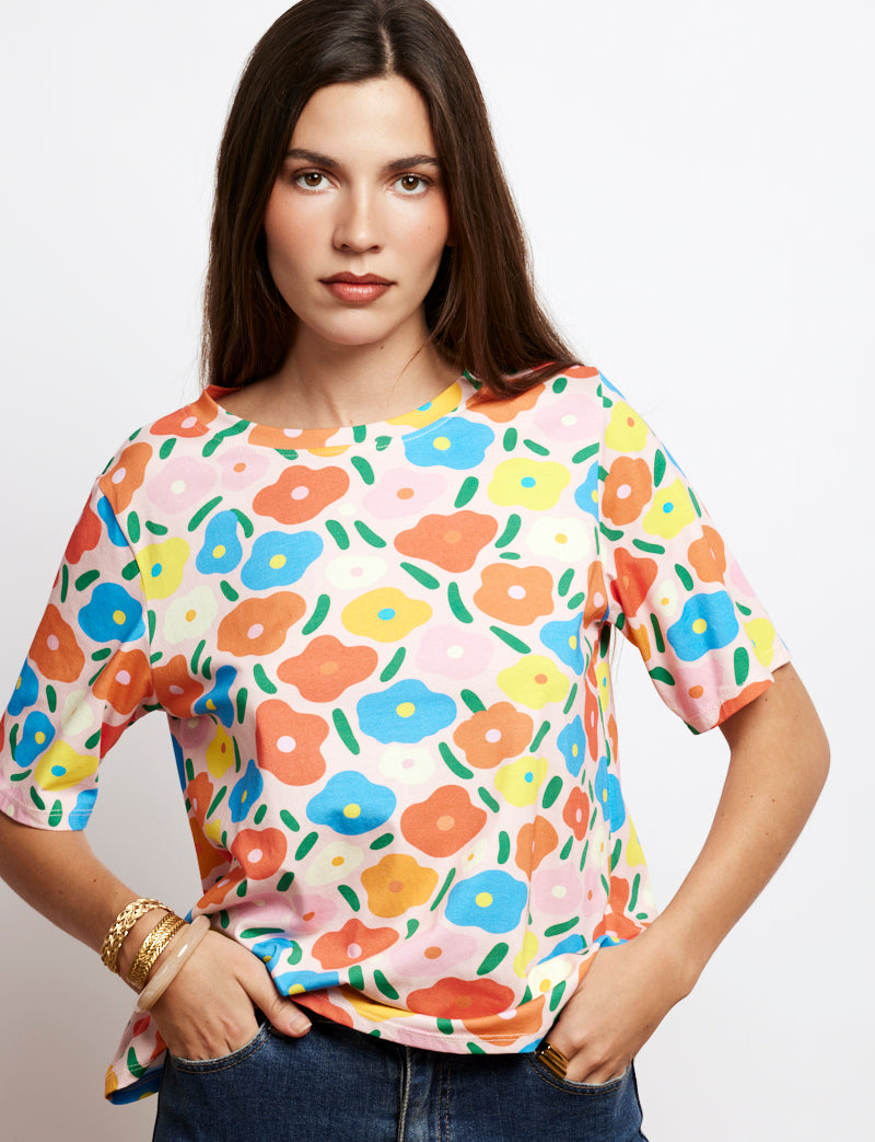 T-shirt fleuri multi Rafael