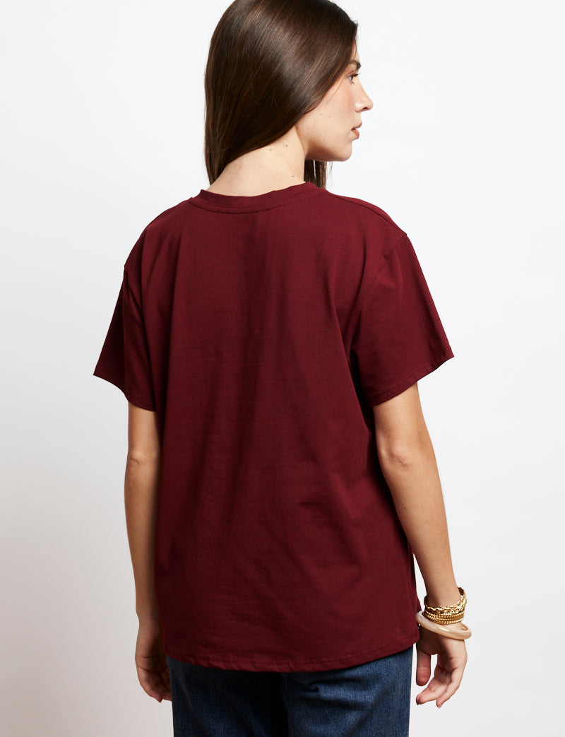 T-shirt bordeaux Bob
