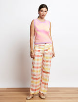 Jordy pink and yellow gingham pants