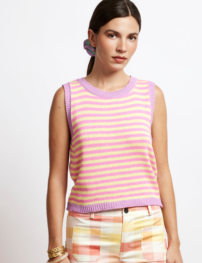 Top lilac, pink & yellow Nina