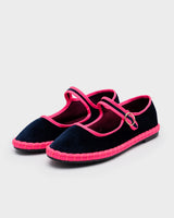 Nono navy &amp; neon ballerinas